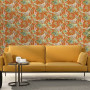 Living room inspiration, side tables, plant wallpaper, wallpaper inspiration, Resene 