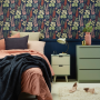 wallpaper inspiration, wallpaper ideas, feature wall, bedroom inspiration, floral wallpaper ideas